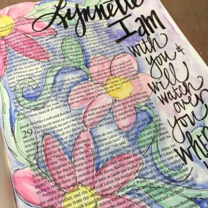 Bible journal flowers