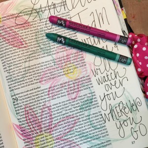 Neocolor crayons bible art journaling