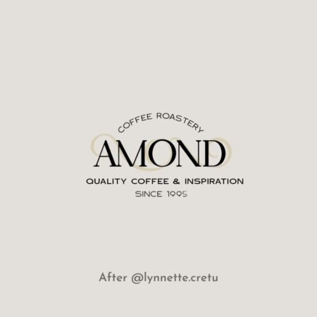 Coffee shop logo redesigned, from generic to elegant and classic.